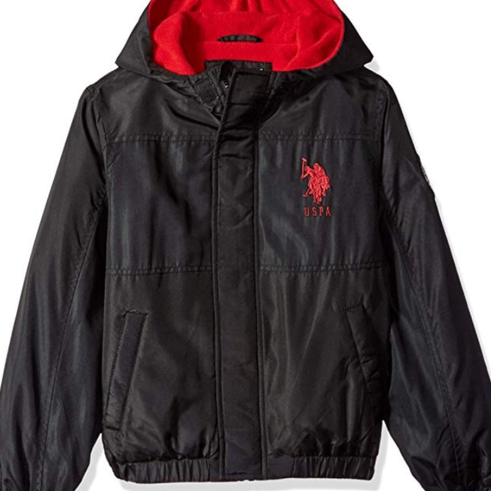 U.S.Polo Assn. Boys' Midweight Nylon Bubble Jacket